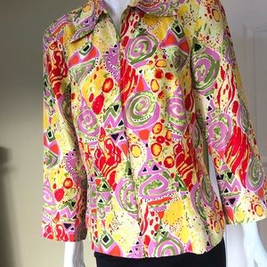N0023 Transitions 100% Silk multi coloured Blouse Blouse